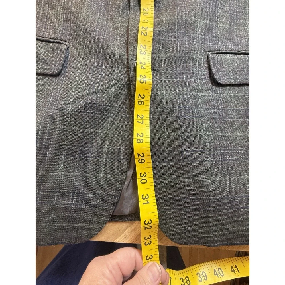 Lauren Ralph Lauren Mens 44R Blazer Jacket Drk Green Plaid Money‎ Preppy Dressy